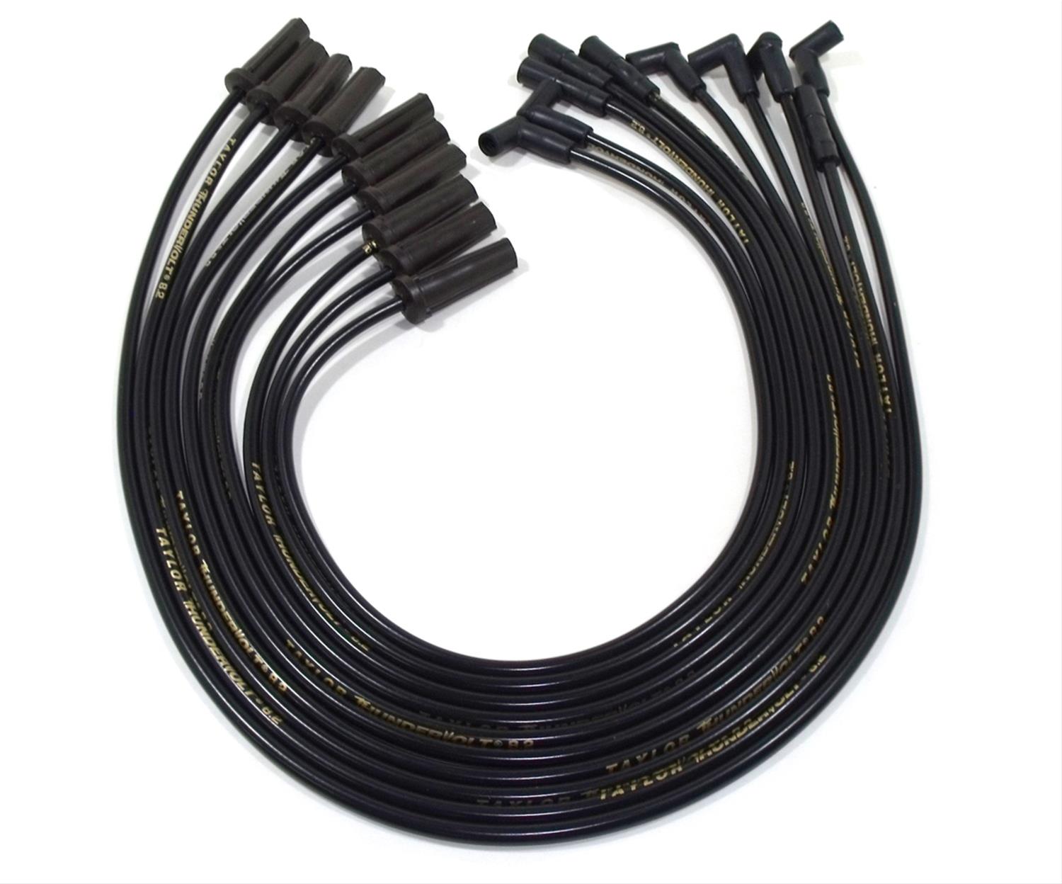 ThunderVolt Black Spark Plug Long 8.2mm Wires 04-06 SRT-10 8.3L - Click Image to Close